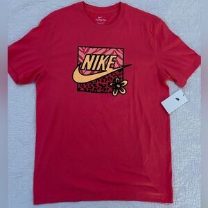 The Nike Tee – Brand New, Red-Pink Color, Unique Design, Size Medium